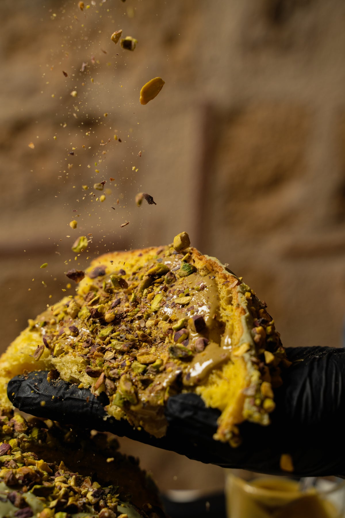 Panettone al Pistacchio con Sac à Poche di Crema al Pistacchio