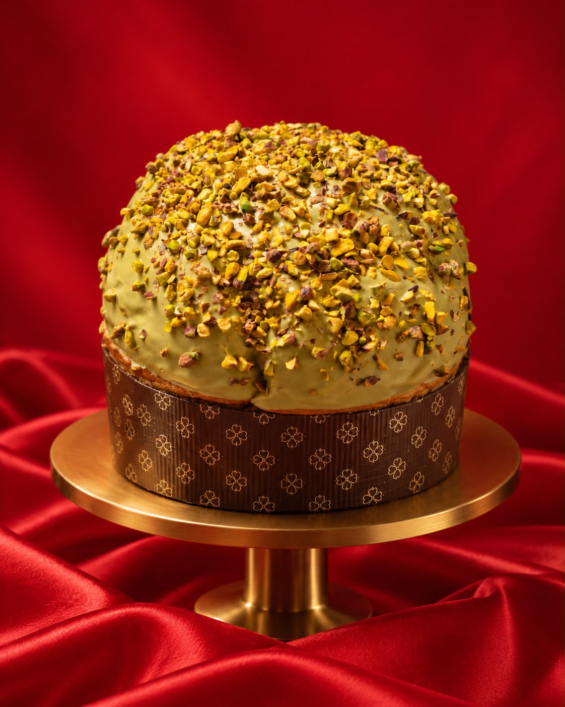 Panettone al Pistacchio con Sac à Poche di Crema al Pistacchio